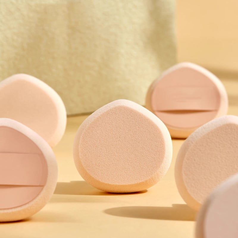 BEAUTY OBEY Ξηρός Puff Πούδρας – Οβάλ Σχήματος Ροδάκινο, NBR Λάτεξ, 1 Τεμάχιο