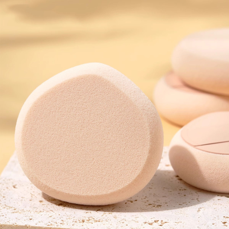 BEAUTY OBEY Ξηρός Puff Πούδρας – Οβάλ Σχήματος Ροδάκινο, NBR Λάτεξ, 1 Τεμάχιο