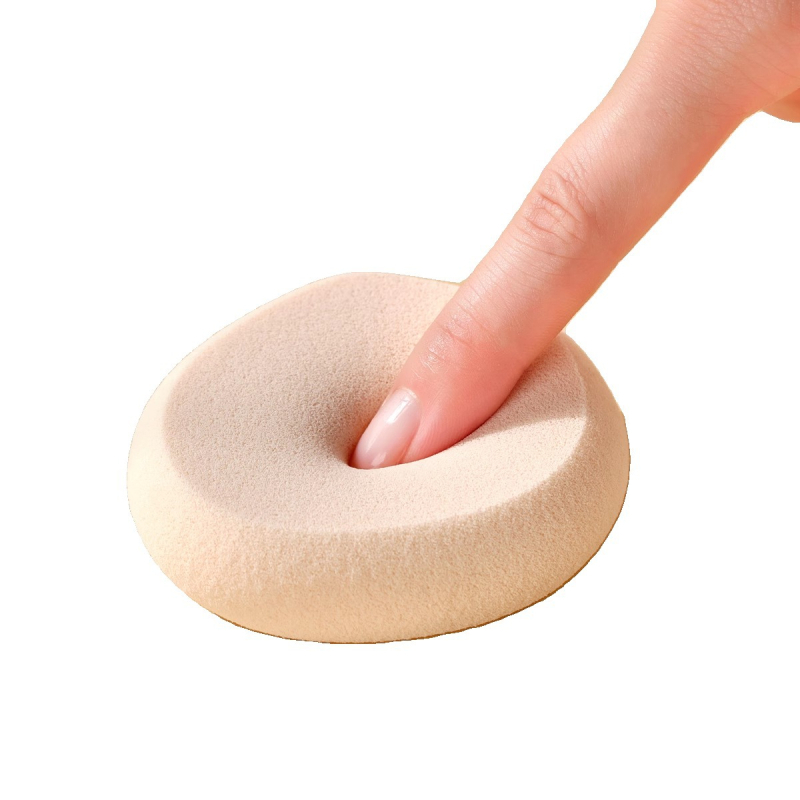 BEAUTY OBEY Ξηρός Puff Πούδρας – Οβάλ Σχήματος Ροδάκινο, NBR Λάτεξ, 1 Τεμάχιο