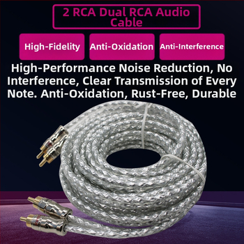 Kabel signala za autoaudio s čistim bakrenim konektorima za prilagodbu subwoofera i pojačala