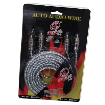 Kabel signala za autoaudio s čistim bakrenim konektorima za prilagodbu subwoofera i pojačala