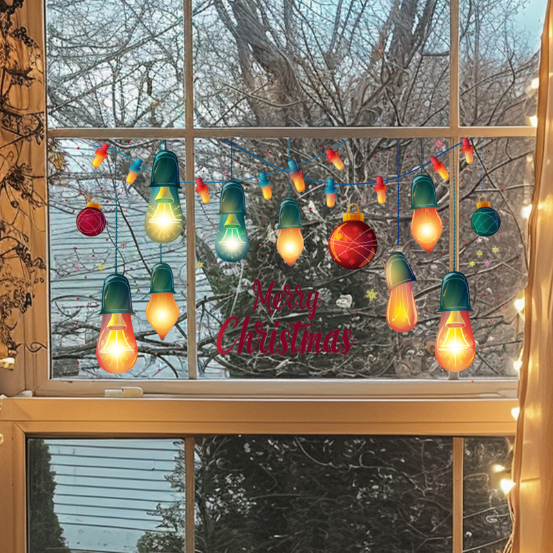 PVC χριστουγεννιάτικο αυτοκόλλητο τοίχου, μάρκα MOSSDECAL, 1 τεμάχιο, κατάλληλο για σαλόνι, υπνοδωμάτιο και γραφείο