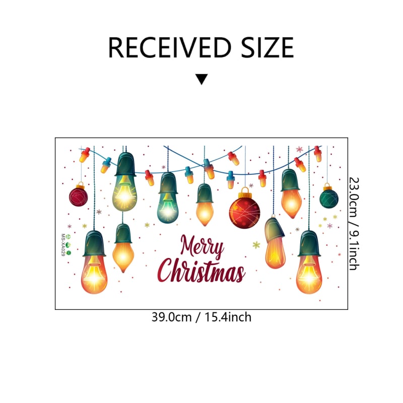 PVC χριστουγεννιάτικο αυτοκόλλητο τοίχου, μάρκα MOSSDECAL, 1 τεμάχιο, κατάλληλο για σαλόνι, υπνοδωμάτιο και γραφείο