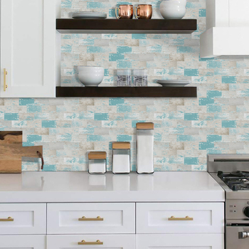 PVC αυτοκόλλητο τοίχου, αυτοκόλλητο, αδιάβροχο, ανθεκτικό στη μούχλα, αντιρύπανσης, μονόχρωμο σχέδιο, 5+ φύλλα