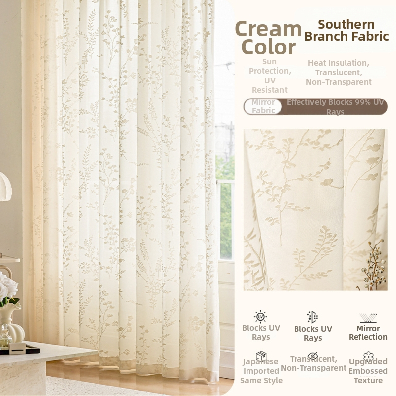 Jacquardové polyesterové závesy, polopriesvitné, nie priehľadné, do obývačky, spálne, balkóna a reštaurácie