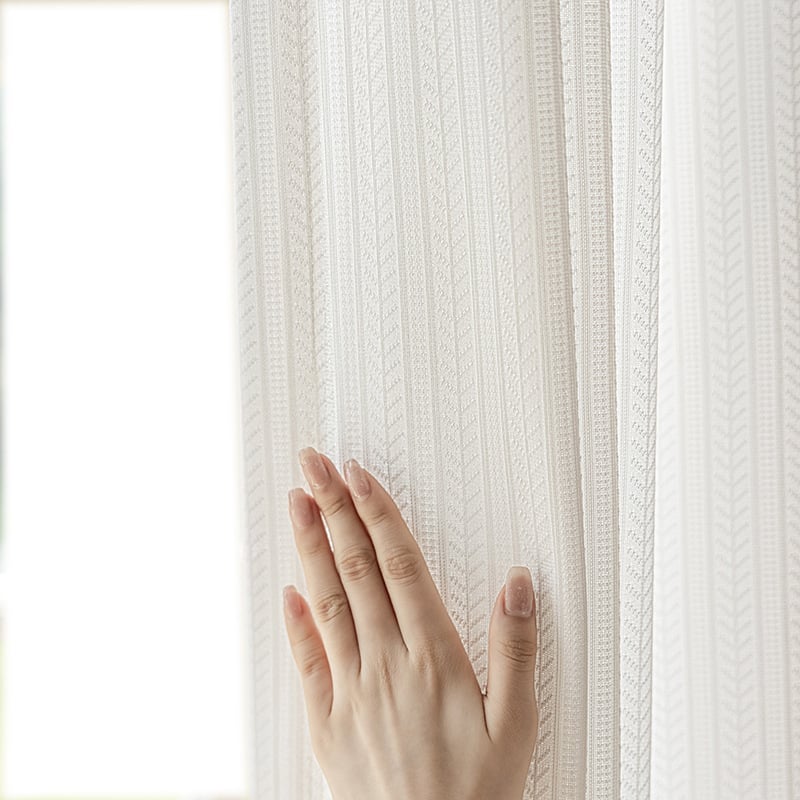 Κουρτίνες Jacquard από πολυεστέρα, ημιδιαφανείς αλλά μη διαφανείς, για σαλόνι, υπνοδωμάτιο, μπαλκόνι και εστιατόριο