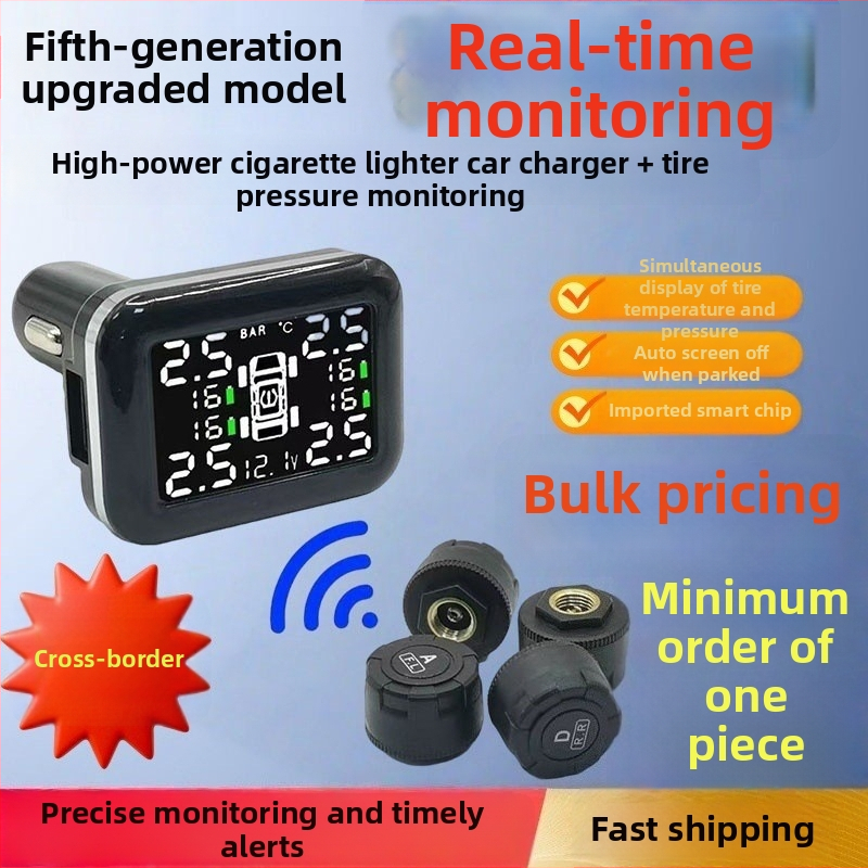 TPMS senzor za praćenje tlaka u gumama - Bluetooth, univerzalni, Model TR03, digitalni zaslon, Raspon 0-7 BAR