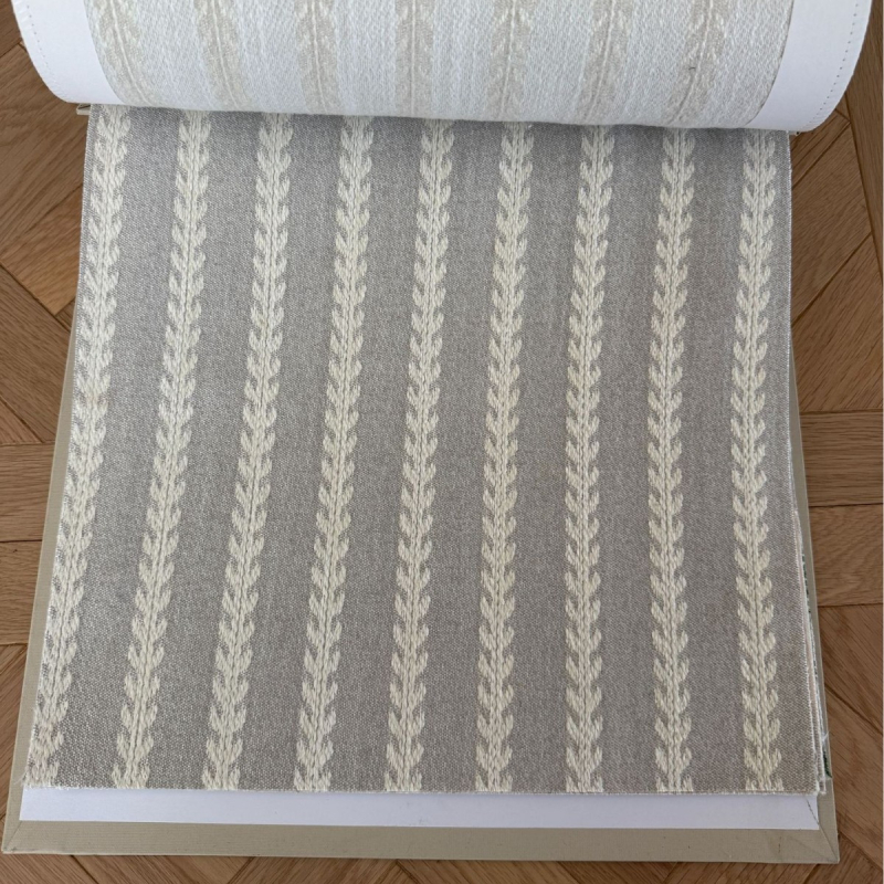 Zavjese s prugama od poliestera, jacquard tkanina, krem boja, japanski Wabi-Sabi stil, moderan minimalistički dizajn za dnevni boravak i spavaću sobu