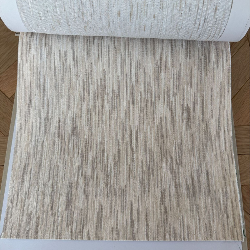 Zavjese s prugama od poliestera, jacquard tkanina, krem boja, japanski Wabi-Sabi stil, moderan minimalistički dizajn za dnevni boravak i spavaću sobu