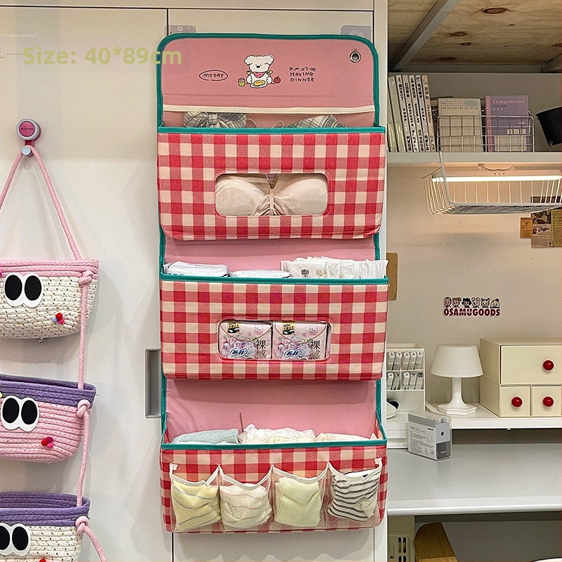 Nástenný zavesovací úložný vak na spodné prádlo, viacúčelový organizér z netkaného materiálu, trojrozmerný dizajn