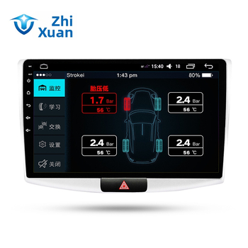 Monitor tlaka pneu automobila s USB-om, Android veliki zaslon za navigaciju, ugrađeni senzor tlaka