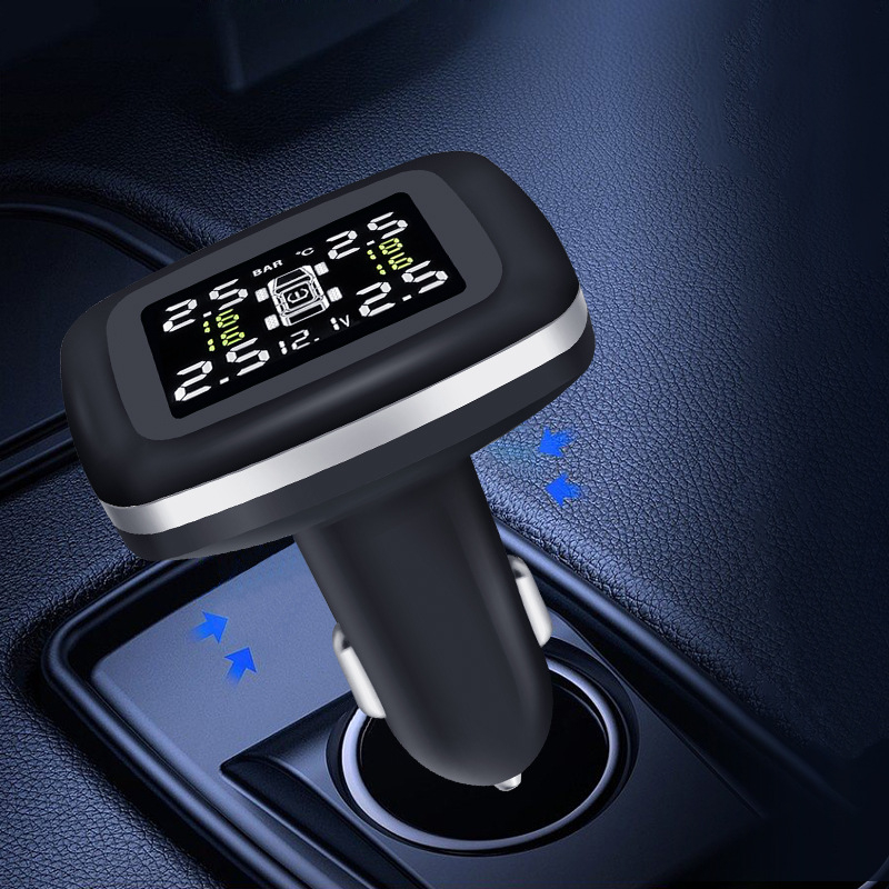 Külső digitális TPMS autókhoz, C100 modell, univerzális kompatibilitás, érzékelési tartomány 0-3.5 bar, pontosság ±0.1, digitális kijelző: nyomás, hőmérséklet és légszivárgási riasztás
