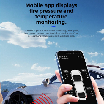 TPMS Bluetooth για μοτοσικλέτες και αυτοκίνητα - ABS σώμα, ψηφιακή οθόνη, εύρος πίεσης 0-6 bar, συμβατό με 2/3/4 τροχούς, φορητό, δυνατότητα ιδιωτικής ετικέτας