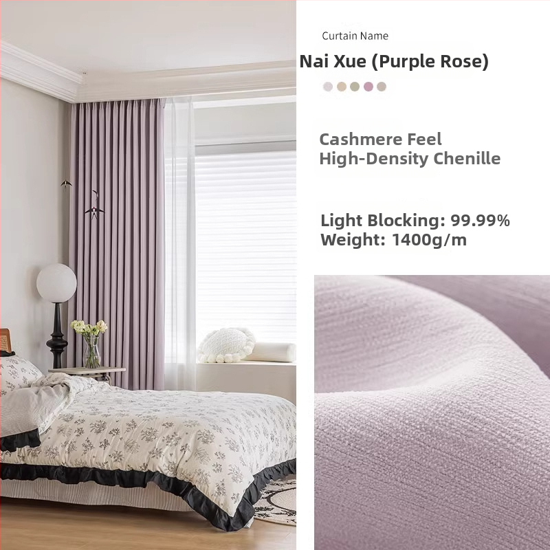 Cortine Chenille – Umbrire ridicată 71-90% | Poliester, Jacquard, Stil modern | Sufragerie, Dormitor, Studiu