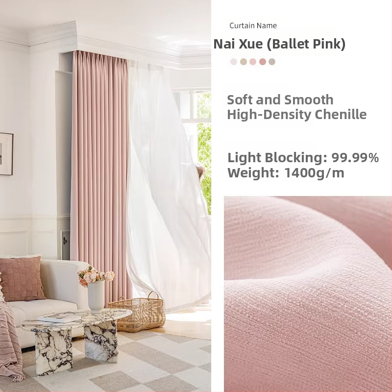 Cortine Chenille – Umbrire ridicată 71-90% | Poliester, Jacquard, Stil modern | Sufragerie, Dormitor, Studiu