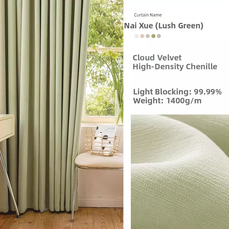 Cortine Chenille – Umbrire ridicată 71-90% | Poliester, Jacquard, Stil modern | Sufragerie, Dormitor, Studiu