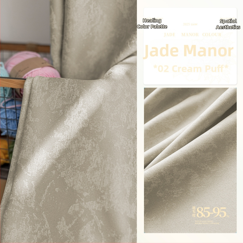 Jade Manor Francuske retro blackout zavjese s crnozlatnim printom za dnevni boravak, balkon i spavaću sobu – gotovi proizvod