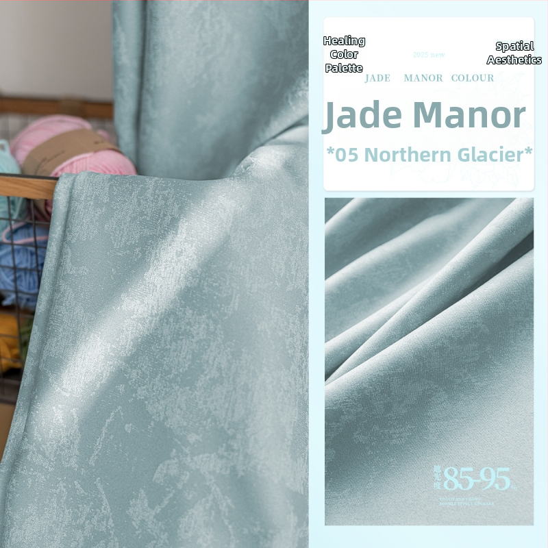 Jade Manor Francuske retro blackout zavjese s crnozlatnim printom za dnevni boravak, balkon i spavaću sobu – gotovi proizvod