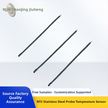 NTC teplotný senzor, plug-in zapojenie, 5K/10K/50K, pre priemyselné, lekárske a domáce zariadenia; rozsah -30°C až 300°C; materiály: nerezová oceľ, hliníková zliatina, epoxidové tesnenie