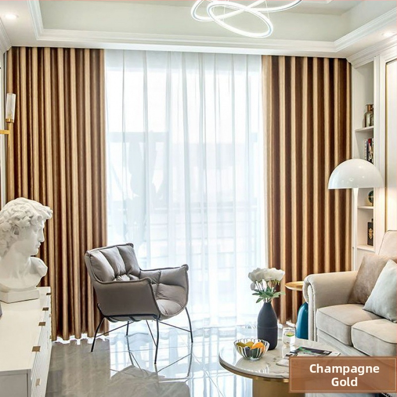 Затъмняваща завеса за спалня и дневна, полиестер, тиснение, персонализируема, защита от слънце, модерен стил