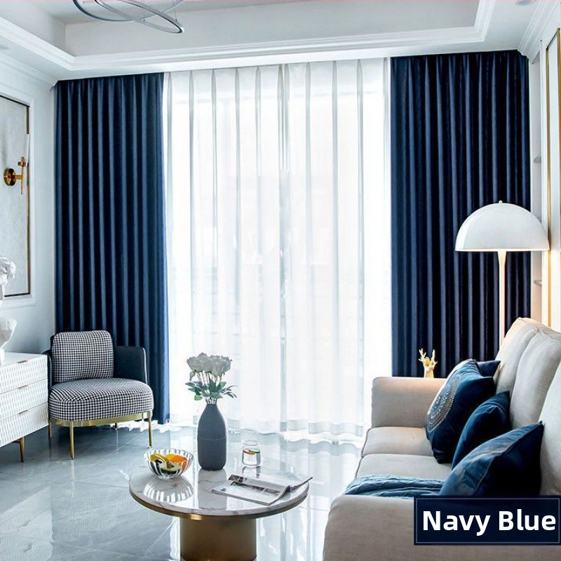 Затъмняваща завеса за спалня и дневна, полиестер, тиснение, персонализируема, защита от слънце, модерен стил