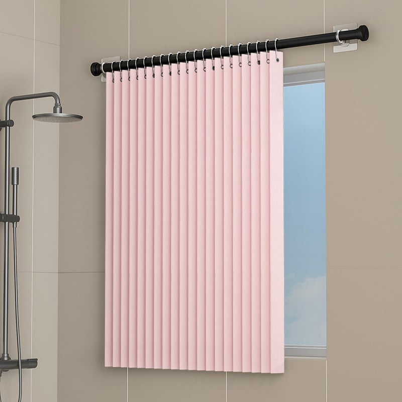 Завеса за баня за прозорец, без пробиване, фланелена, прост и модерен стил за поверителност (за дневна и спалня)