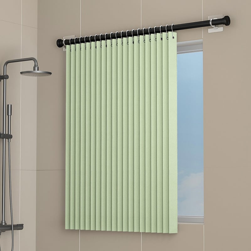 Завеса за баня за прозорец, без пробиване, фланелена, прост и модерен стил за поверителност (за дневна и спалня)