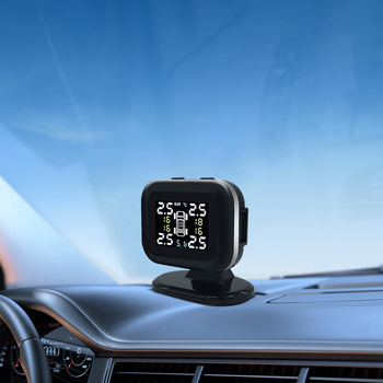 Autó USB-s TPMS külső detektálási rendszer digitális kijelzővel — modell C120, magas pontosság, 0–7 bar tartomány