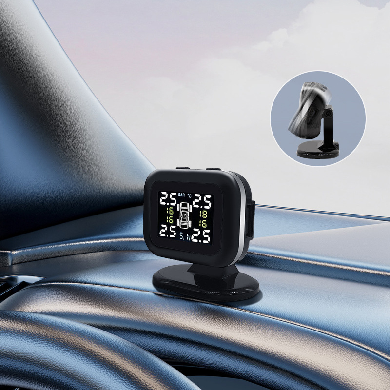 Autó USB-s TPMS külső detektálási rendszer digitális kijelzővel — modell C120, magas pontosság, 0–7 bar tartomány