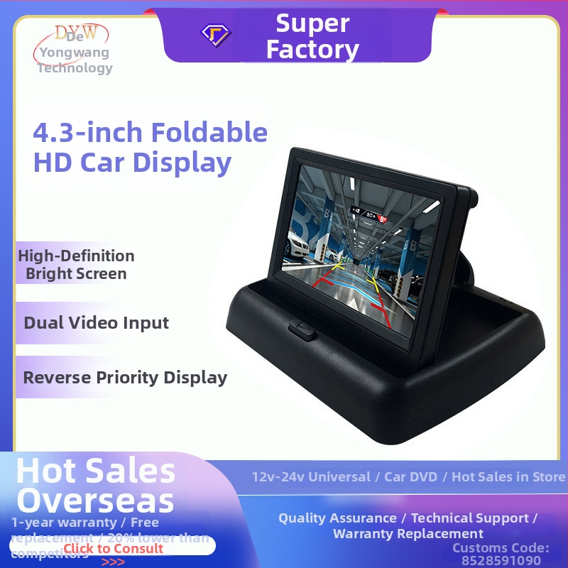 Vizuálny cúvací radar so 4 sondami, dosah detekcie 2,5 m, napájanie 12V, hlasové upozornenia