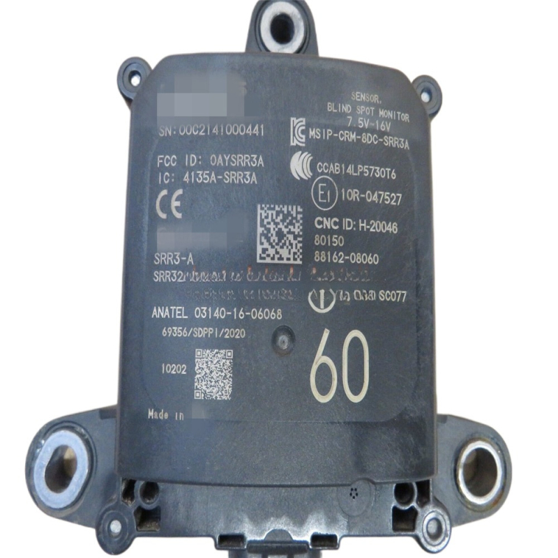 Senzor radara stražnjeg mrtvog kuta Toyota Sienna 2021-2023, 88162-08060 / 8816208060; Raspon mjerenja 12-30; Točnost 23; Opseg primjene 10-40