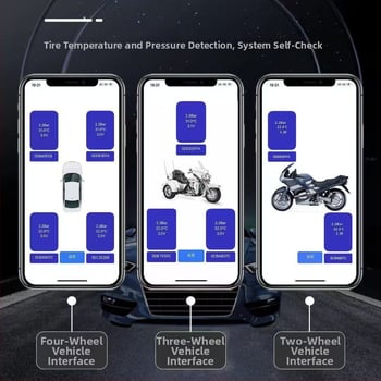 Bluetooth TPMS sustav za praćenje tlaka u gumama za automobile i motocikle, povezan s pametnim telefonom