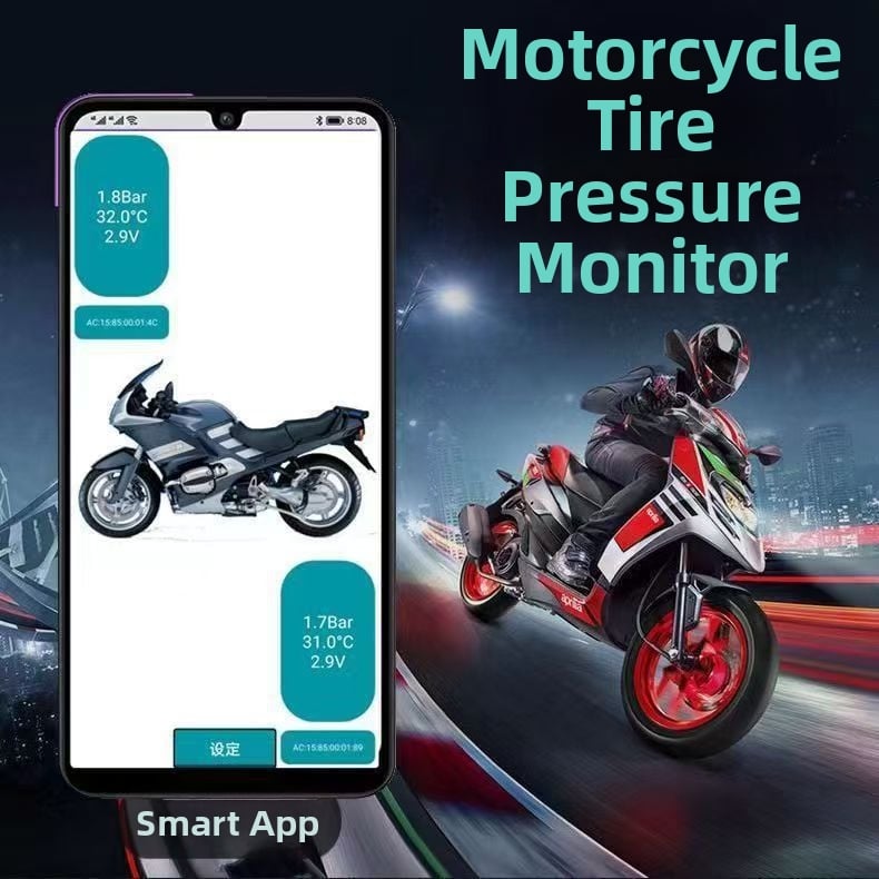 Bluetooth TPMS sustav za praćenje tlaka u gumama za automobile i motocikle, povezan s pametnim telefonom