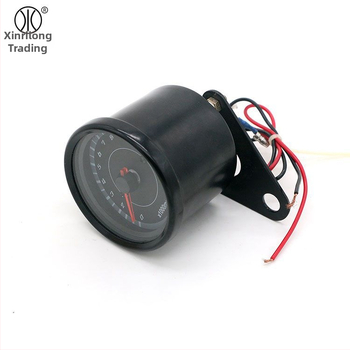 Elektronický tachometer na motocykl s LED podsvietením, HP-YB011, 12V, univerzálny pre upravené motocykle