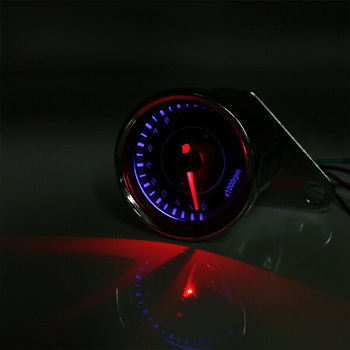 Мотоциклетен електронен тахометр с LED подсветка, HP-YB011, 12V, универсален за модифицирани мотоциклети