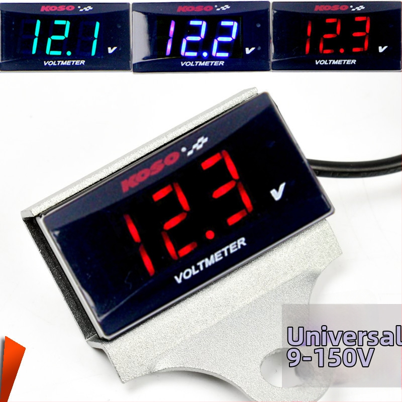 KOSO voltmetar za motocikl i električno vozilo, digitalni prikaz 12-150V