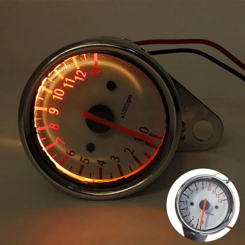 Тахометр за мотоциклет, модел ZS-1.3-1.6, 12V, мощност 1W, съвместим с 12V универсални модели