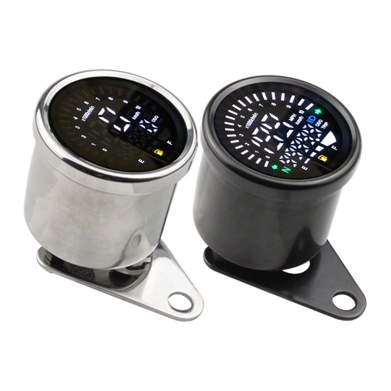 Motociklistička instrument ploča s brzinomjerom, odometrom, mjeračem goriva, LCD tachometrom — aluminijska legura