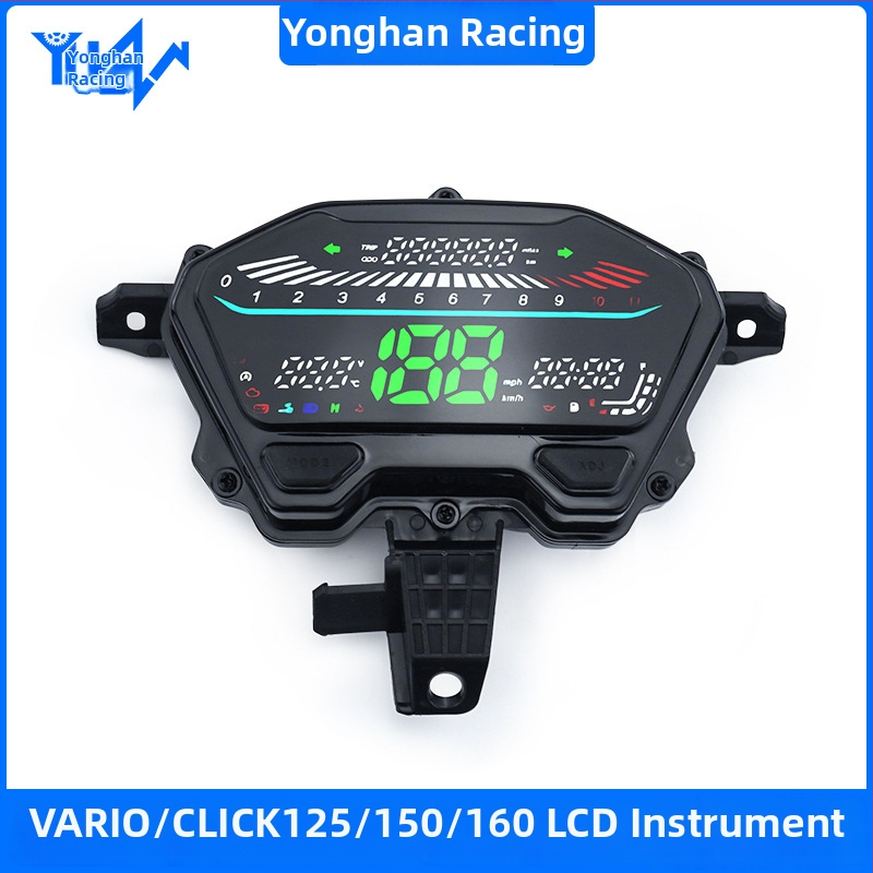 LCD budík pre motorku VARIO125/CLICK125/150/160 – 12V, model VARIO125/CLICK125/150/160, kompatibilný s HONDA VARIO125/CLICK125/150/160, SHARK POWER