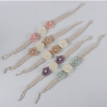 Bandă pentru perdea cu împletitură florală - Aoxiao, din fire de bumbac și fibră chimică, stil modern minimalist