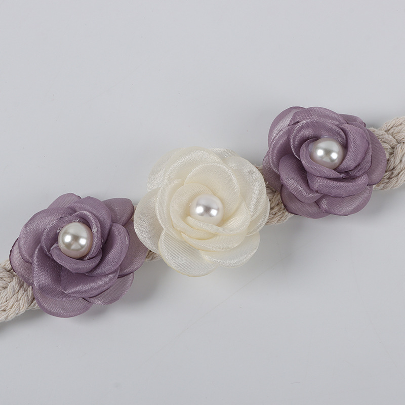 Bandă pentru perdea cu împletitură florală - Aoxiao, din fire de bumbac și fibră chimică, stil modern minimalist