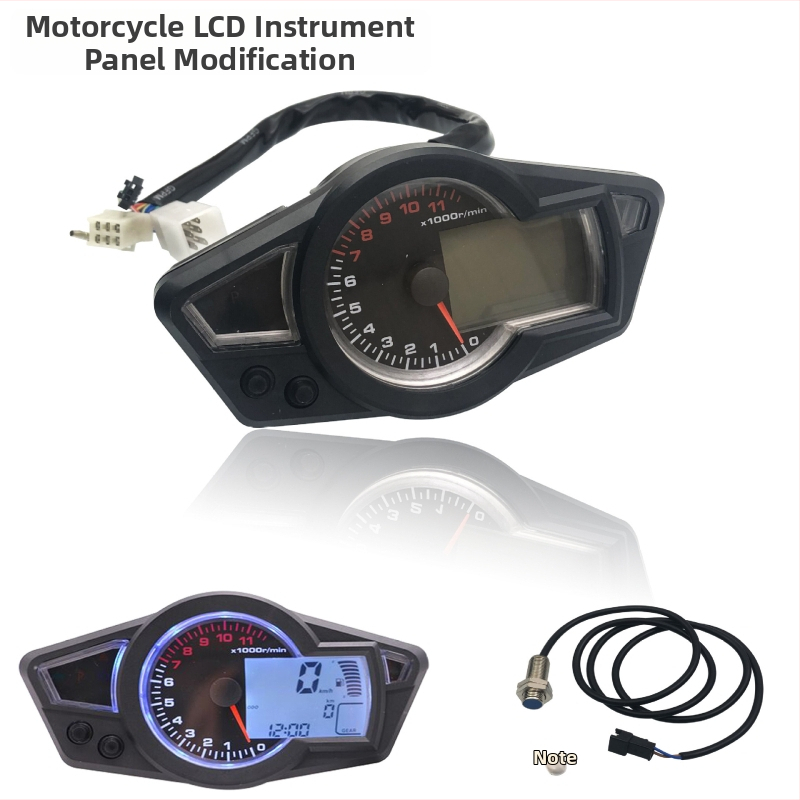 RIDER R129 LCD prístrojová doska na motorku, ABS + LCD obrazovka, univerzálna kompatibilita