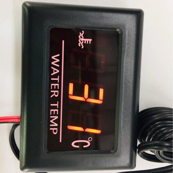 Цифров електронен измервател на температурата на водата за автомобили, камиони, багери и палетни колички — диапазон на вход 9–33V, ABS пластмаса, цифров дисплей