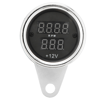 Motociklistički instrument panel sa brzinomjerom, odometrom, pokazivačem razine goriva i LCD tahometrom — 12V, univerzalno, SLGJMP