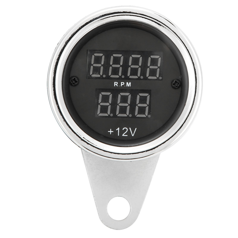 Motociklistički instrument panel sa brzinomjerom, odometrom, pokazivačem razine goriva i LCD tahometrom — 12V, univerzalno, SLGJMP