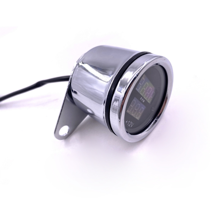 Motociklistički instrument panel sa brzinomjerom, odometrom, pokazivačem razine goriva i LCD tahometrom — 12V, univerzalno, SLGJMP