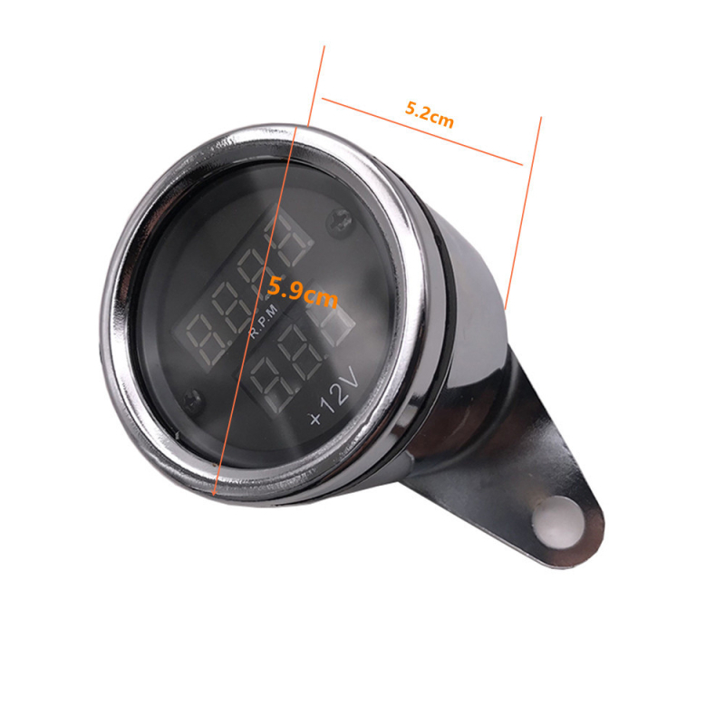 Motociklistički instrument panel sa brzinomjerom, odometrom, pokazivačem razine goriva i LCD tahometrom — 12V, univerzalno, SLGJMP