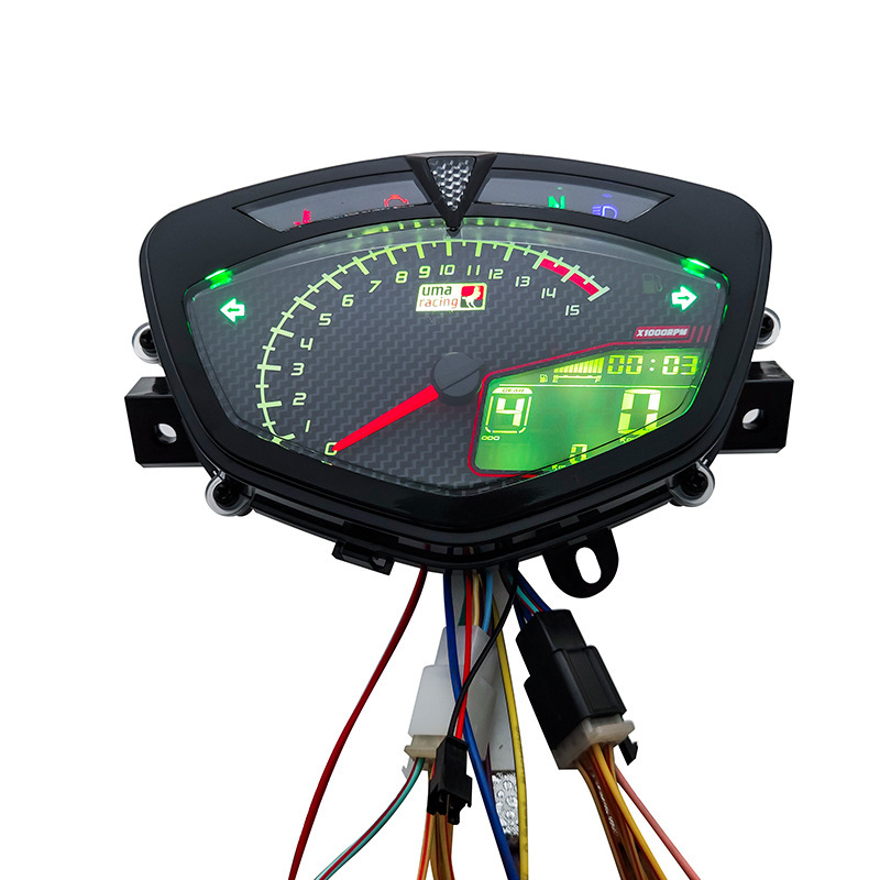 LCD instrument ploča motocikla YMH LC135 C8, marka TACE, ABS, podesivi kabel, kompatibilno s YMH LC135 C8, prilagodljivo