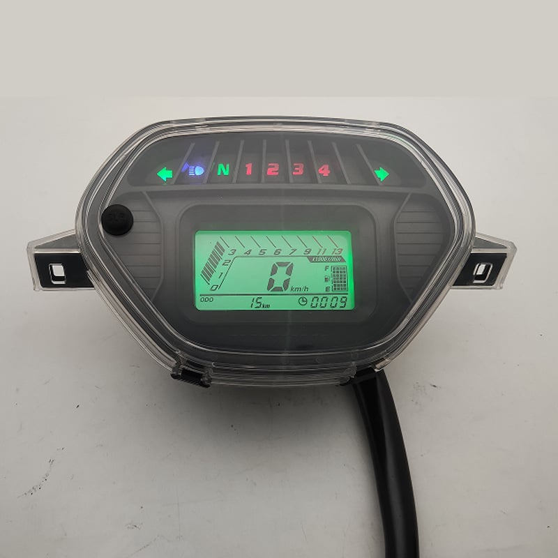 Motorkerékpár LCD műszerfal 7 színű háttérvilágítással, ABS, kompatibilis a Honda CX110/DX Wave100/CD110 CX E
