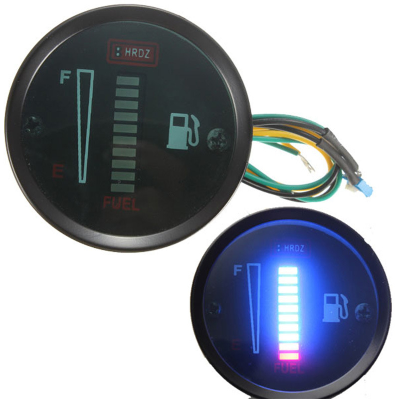 Pokazivač razine goriva za automobile i motocikle, model B3049, elektroplatinirano željezo, LED, 12V
